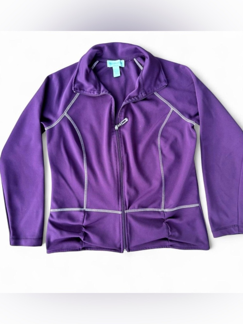 Silverwear Purple Sweatset with Zip-Up Jacket and Wide Leg Sweatpants. Size S